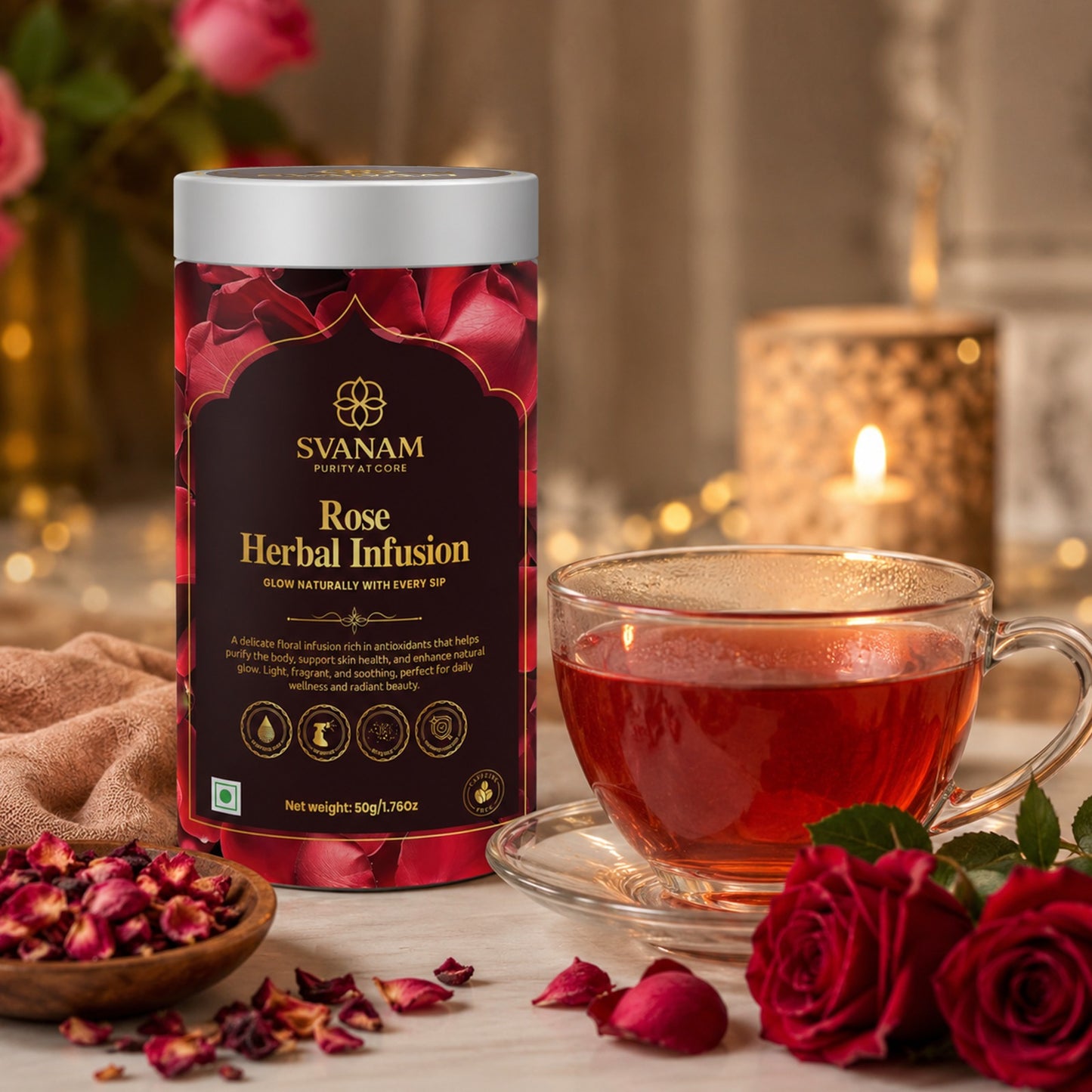 SVANAM Rose Flower Tea