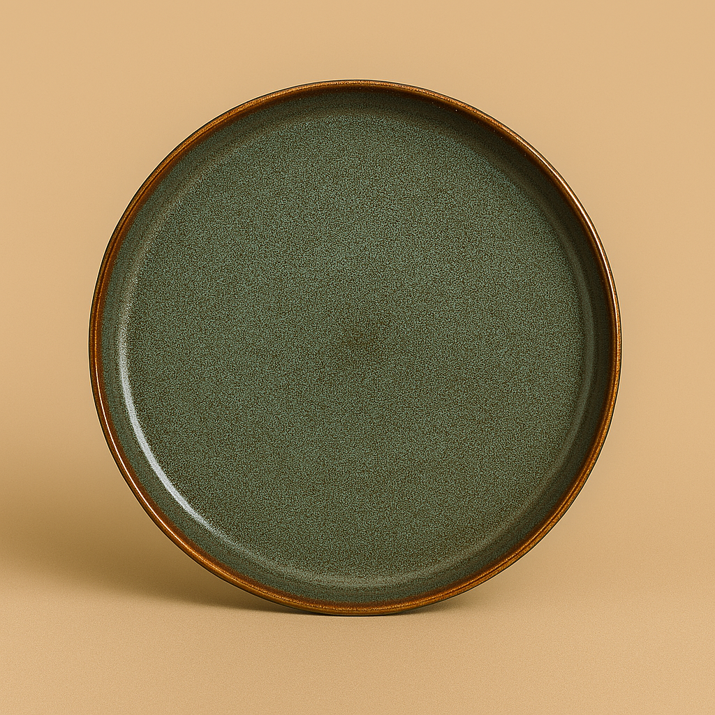 Hand‑Glazed Ceramic Plate