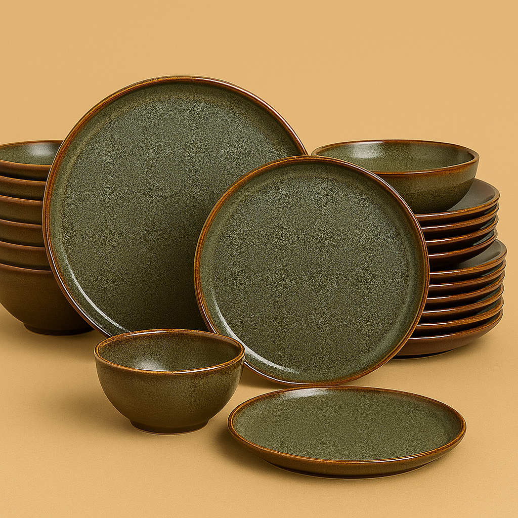 Hand‑Glazed Ceramic Plate
