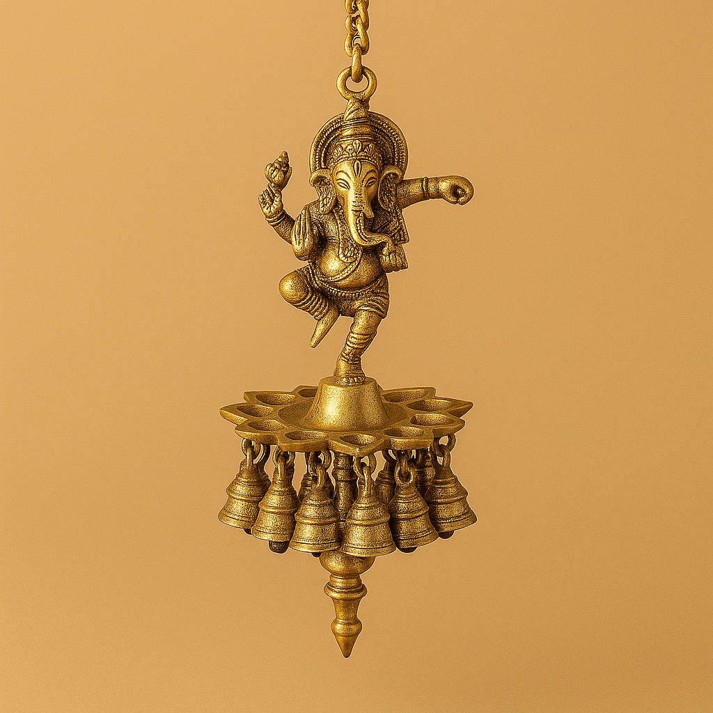 Brass Ganesha Hanging Bell